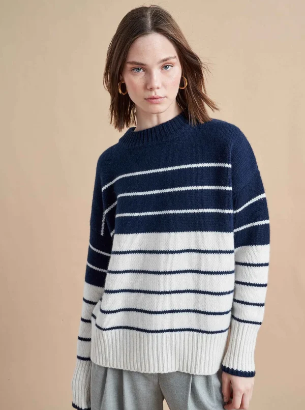 Online Color Block Marin Sweater Women Sweaters