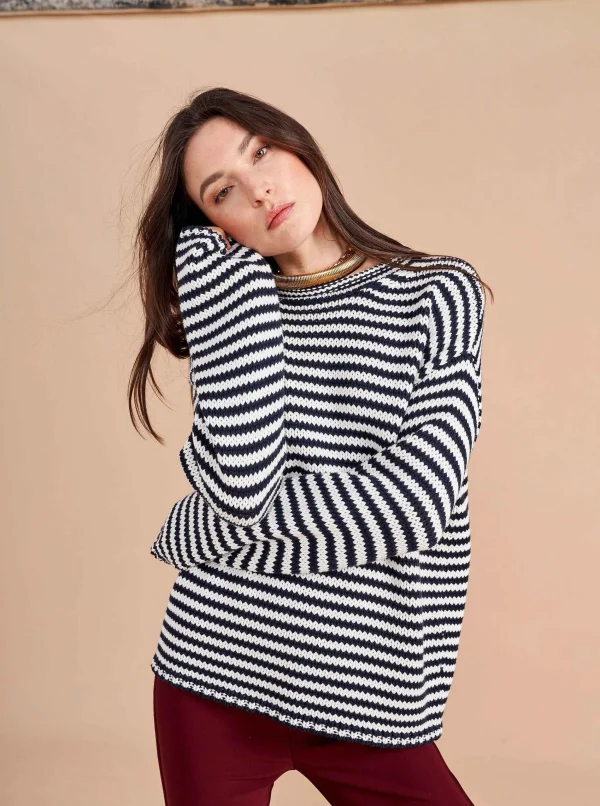 Shop Marina Fine Stripe Sweater Women Sweaters