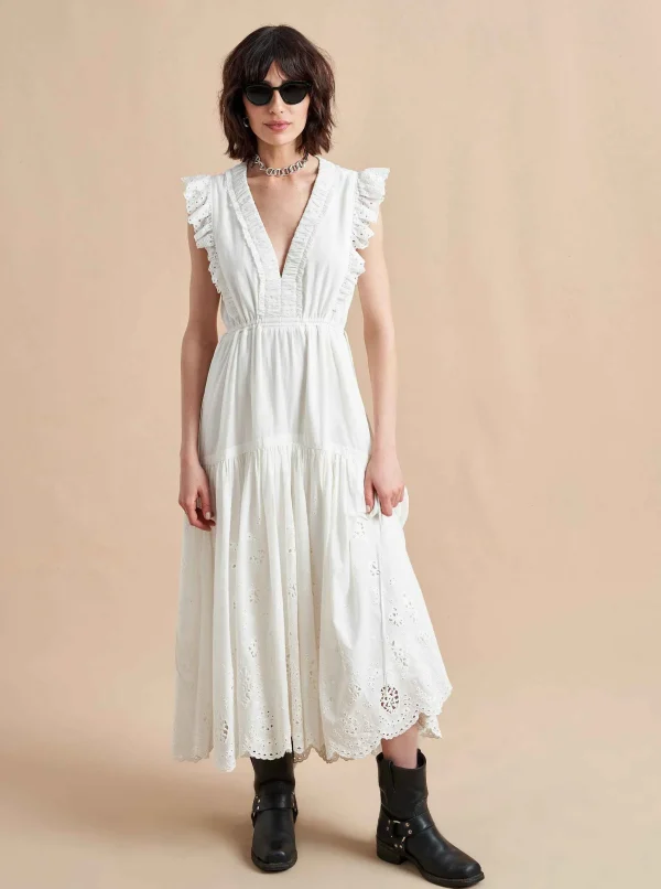 Hot Pointelle Marta Dress Women Midi Dresses