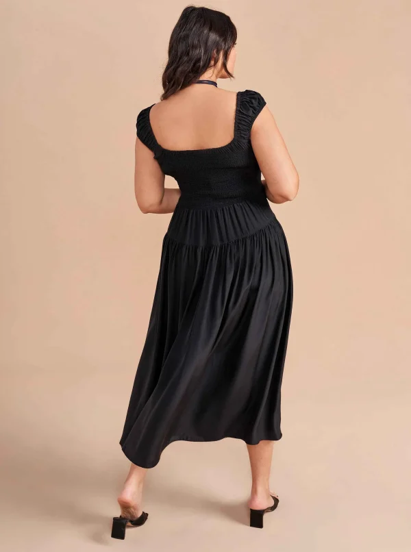 Sale Silk Vivian Dress Women Midi Dresses