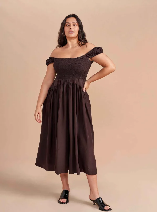 Fashion Silk Vivian Dress Women Midi Dresses